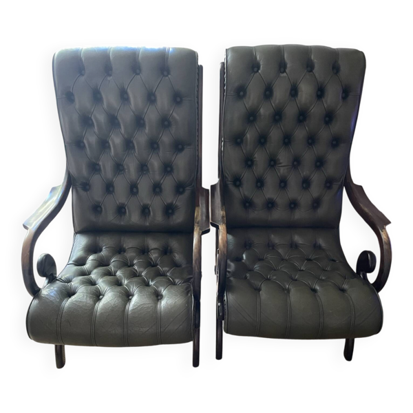 2 Fauteuils Chesterfield
