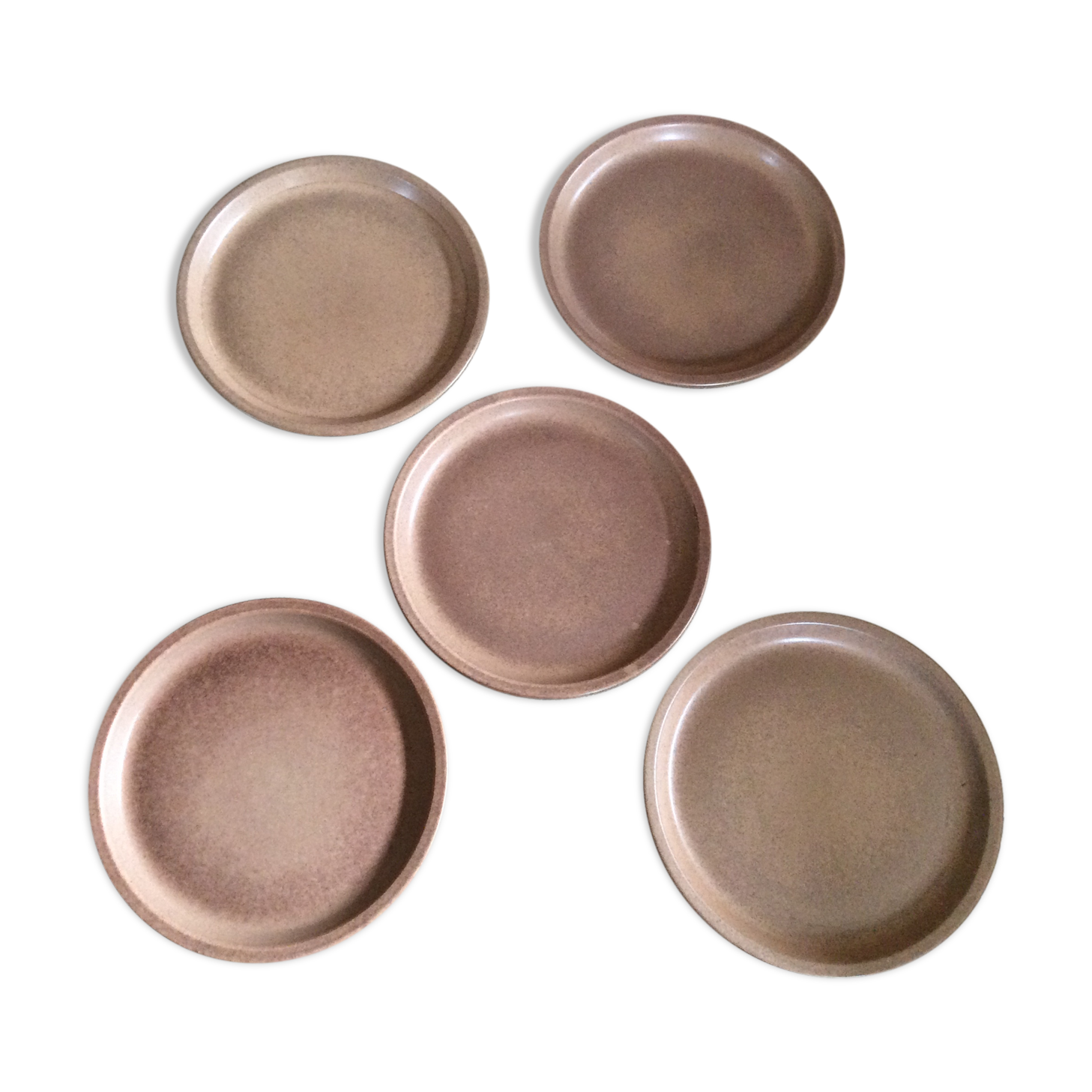Series of 5 stoneware plates