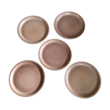 Series of 5 stoneware plates