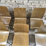 6 chaises Hiller empilable 1970