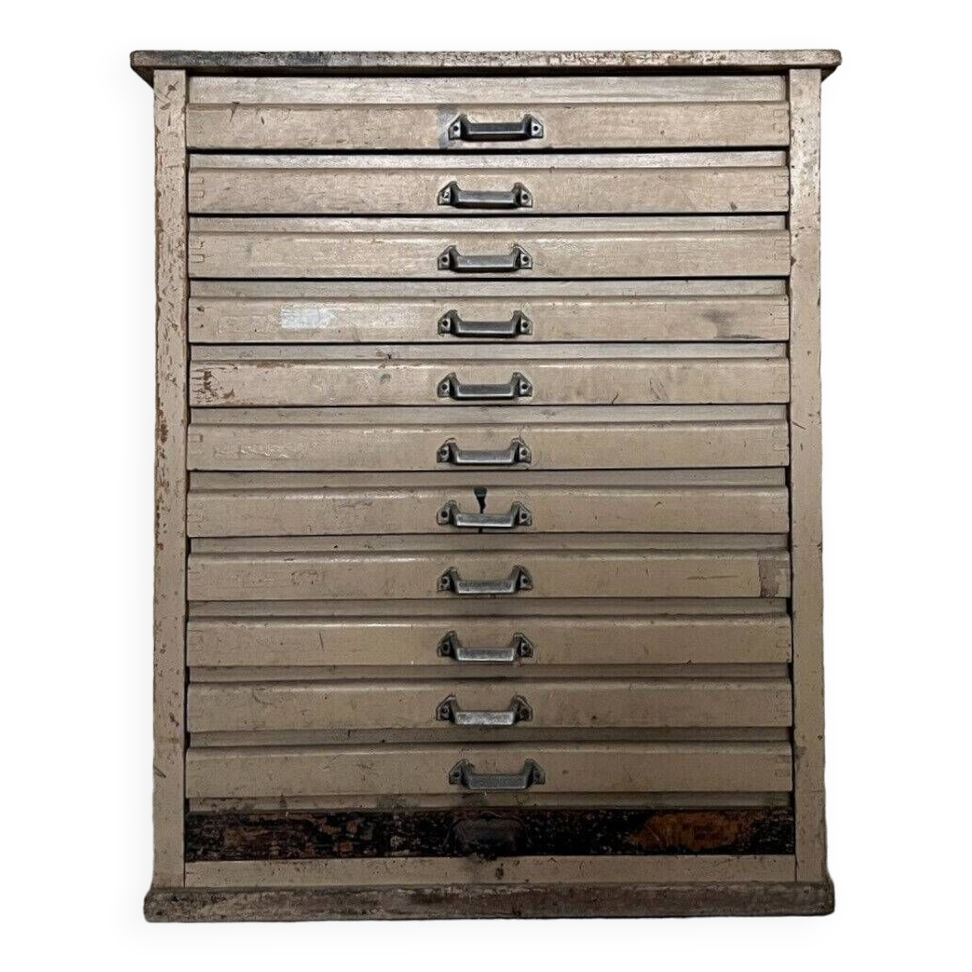 Napoleon III period “typographer” professional furniture in painted wood circa 1880
