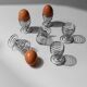 Lot de 6 coquetiers vintage - spirale en métal chromé, design Space Age intemporel, Italie années 1970 - idée cadeau, décoration de table rétro et élégante