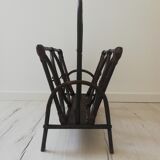 Rattan magazine holder