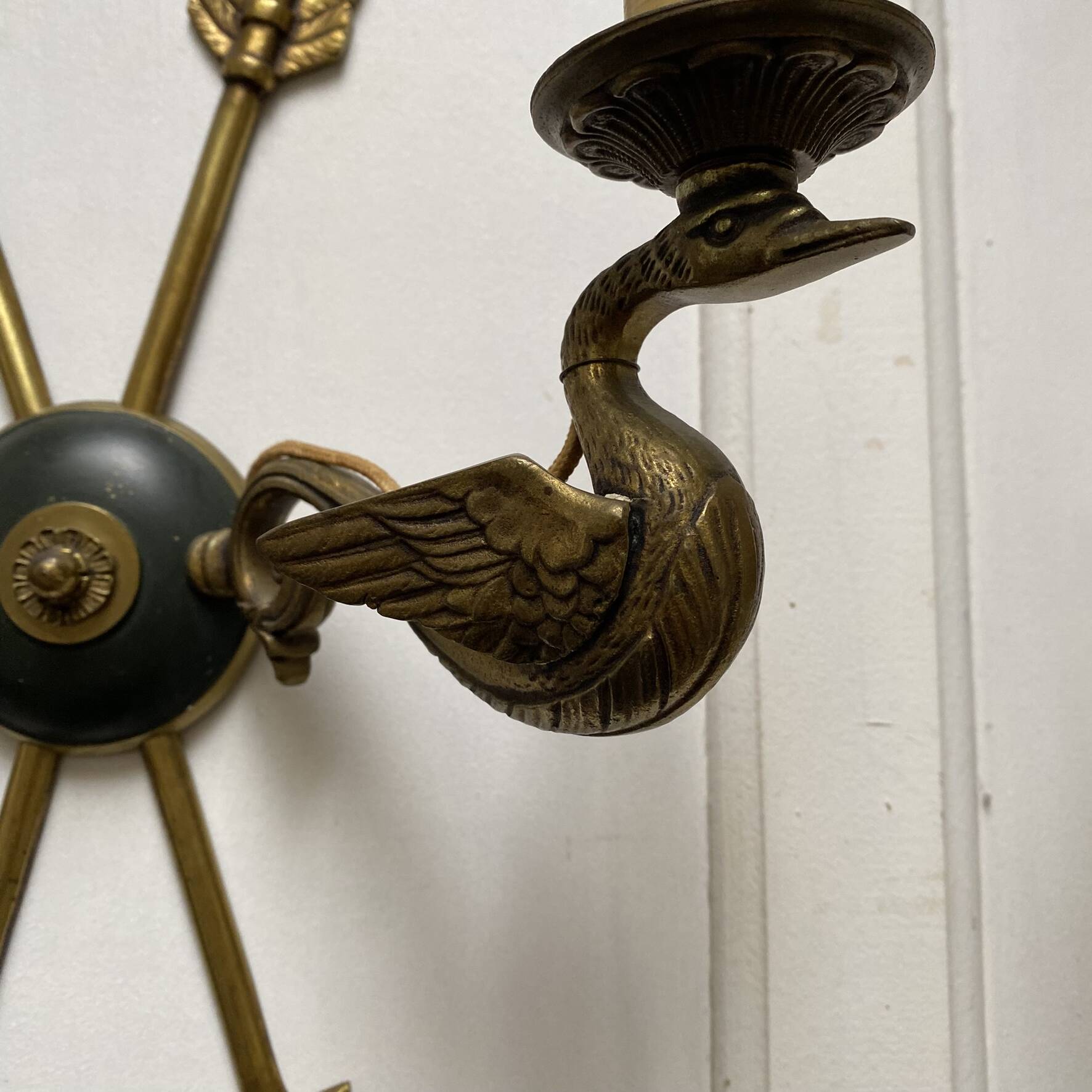 Double fire wall sconces in Empire style
