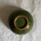 Green glazed terracotta bowl