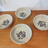 Set of 4 St Amand Sologne earthenware bowls