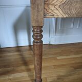 Farm table with turned legs