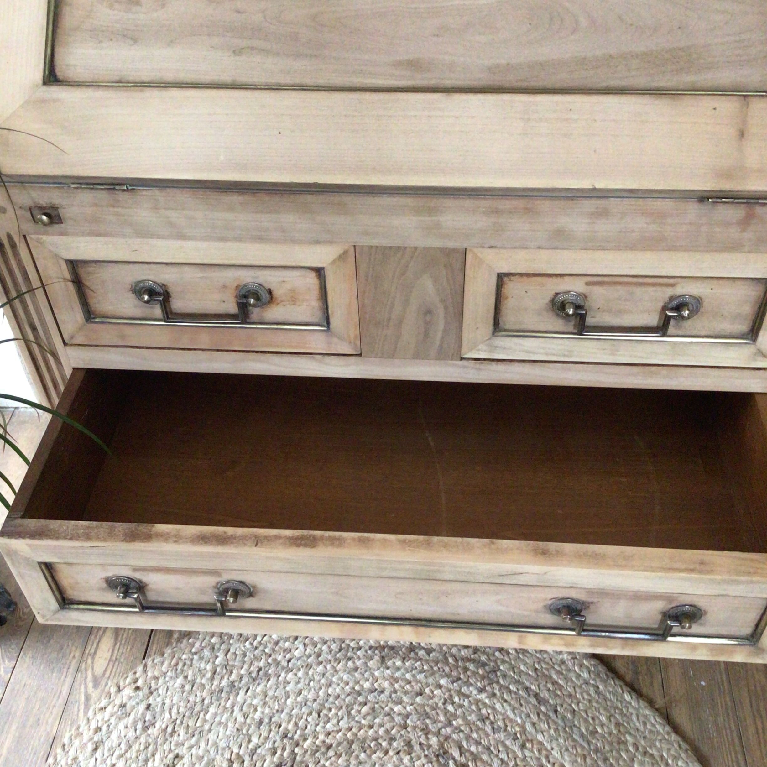 Pickled oak desk