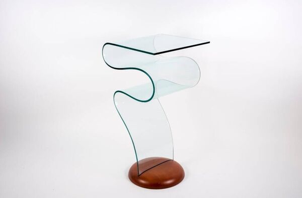 Table en Verre Thermoformé dans le goût de Fontana Arte