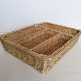 Wicker basket for cutlery