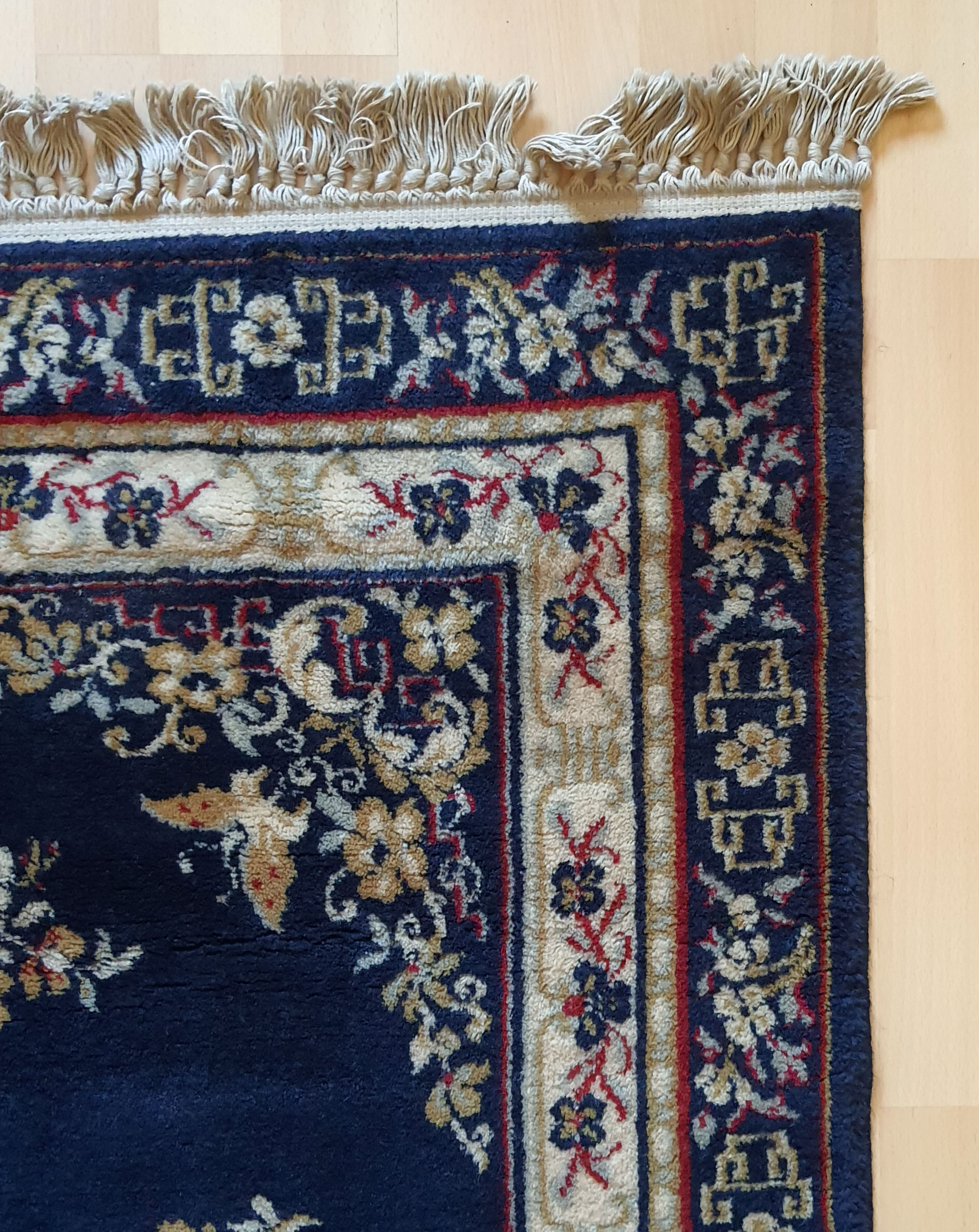 Oriental Persian carpet midnight blue 170x120cm