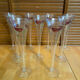 Series 9 Champagne Flutes Fine Glass Hand-Painted Floral Decor Vintage #E3