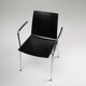 Mid-Century Modern Black Chair in with Armrests, Belgium