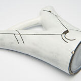 vase with double white and yellow collar, 60s