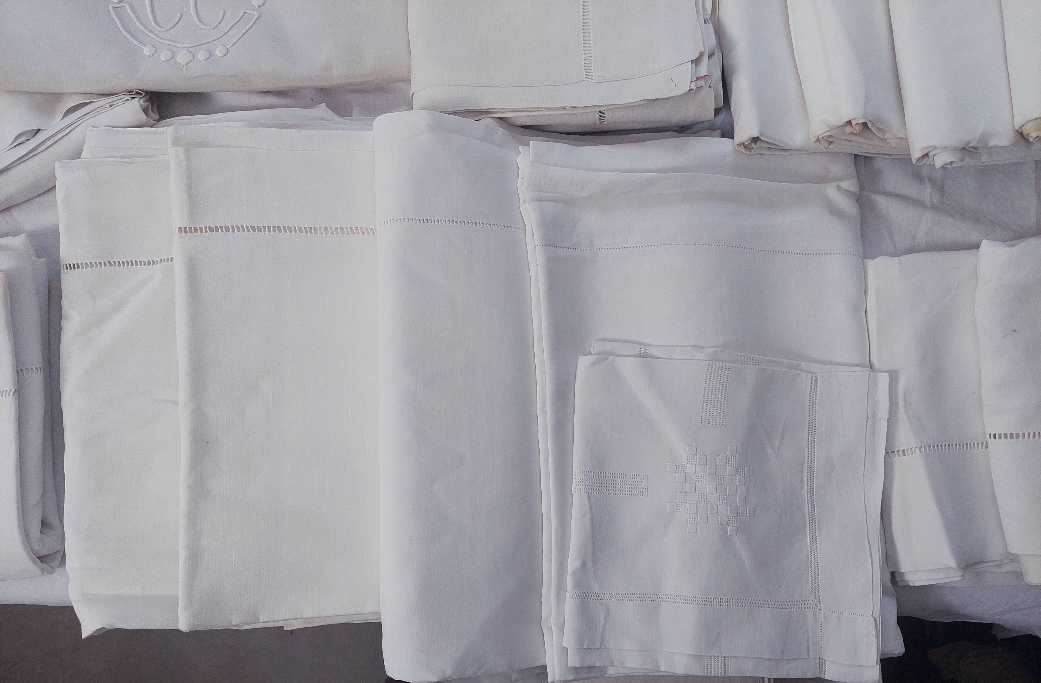Set of antique linen sheets