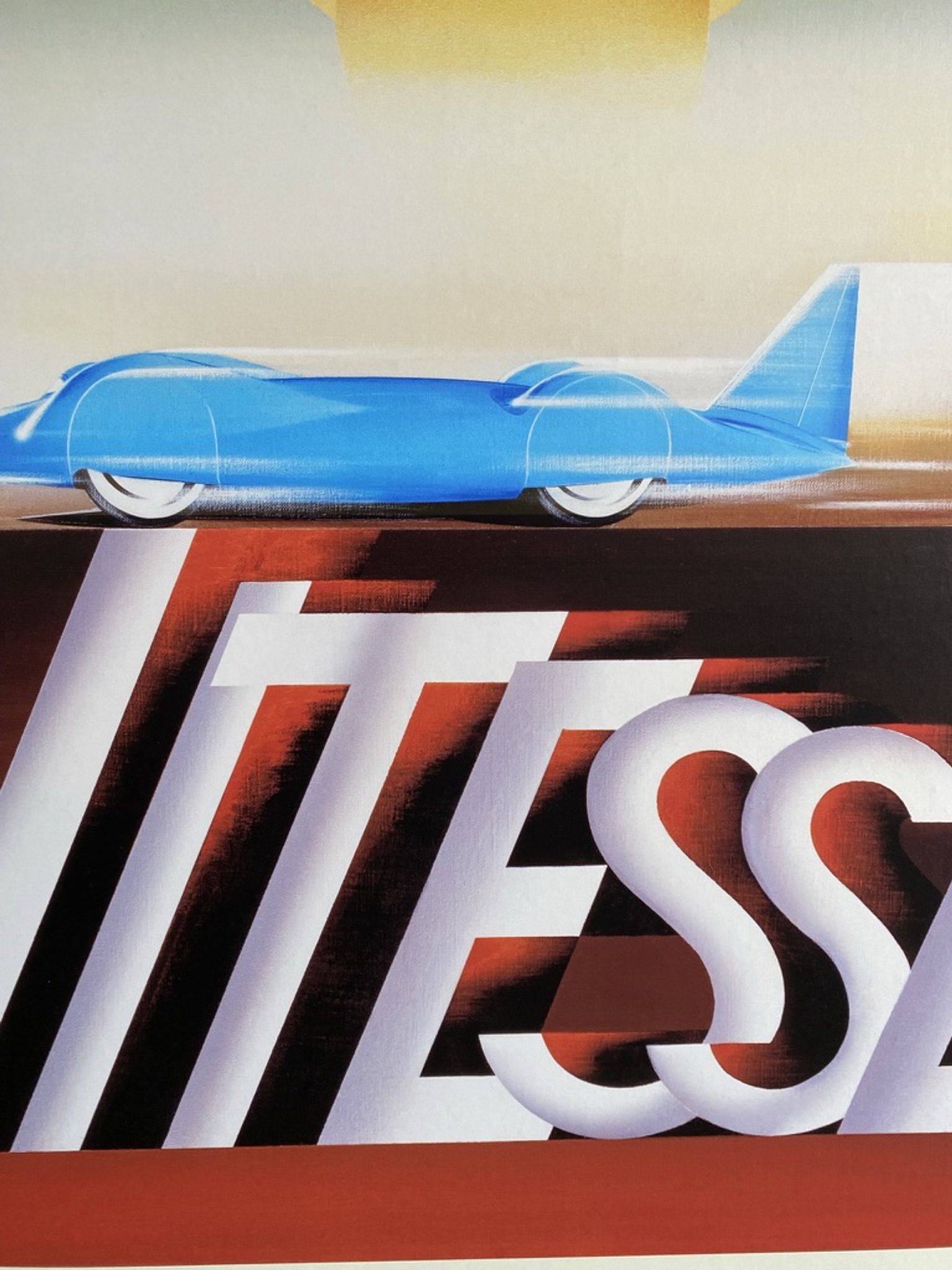 Razzia Large Format Poster - Concours automobiles et Louis Vuitton - Signed by the artist - On linen