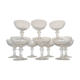 Set de 10 coupes à champagne à côtes plates, XIXe