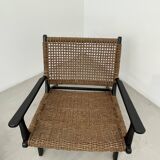 Paire de fauteuils par Olivier de Schrijver en Jacynthe d'eau