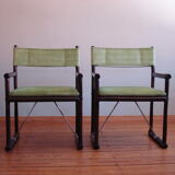 2 chaises vintage en rotin, années 1970
