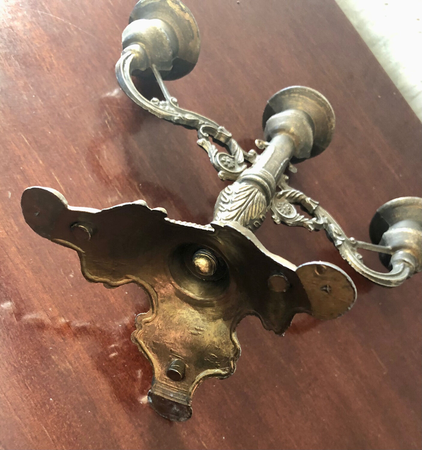 Old patinated chandelier