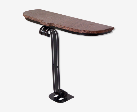 Art Deco Marble And Wrought Iron Console Table Selency Wrought Iron Console Table Selency, Wrought Iron Console Table Outdoor