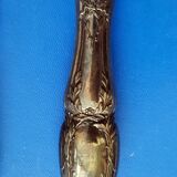 Napoleon III leg of lamb service, silver handle, stainless steel blade