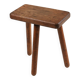 Rustic solid Wooden tripod Stool, France 1940s