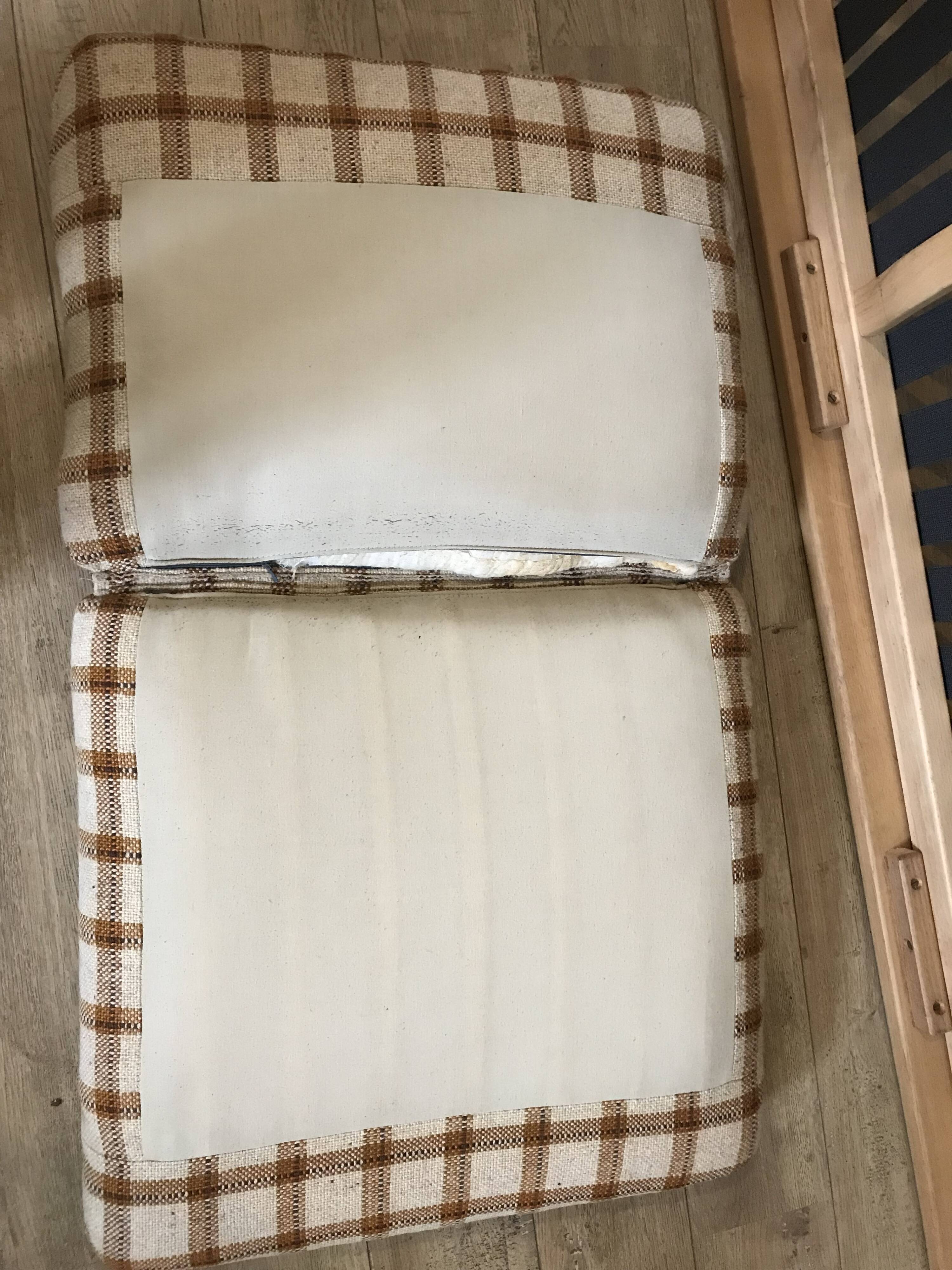 Vintage brutalist sofa in solid oak circa 1980