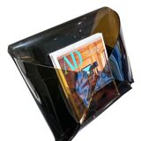 Plexiglass magazine rack, circa 1970