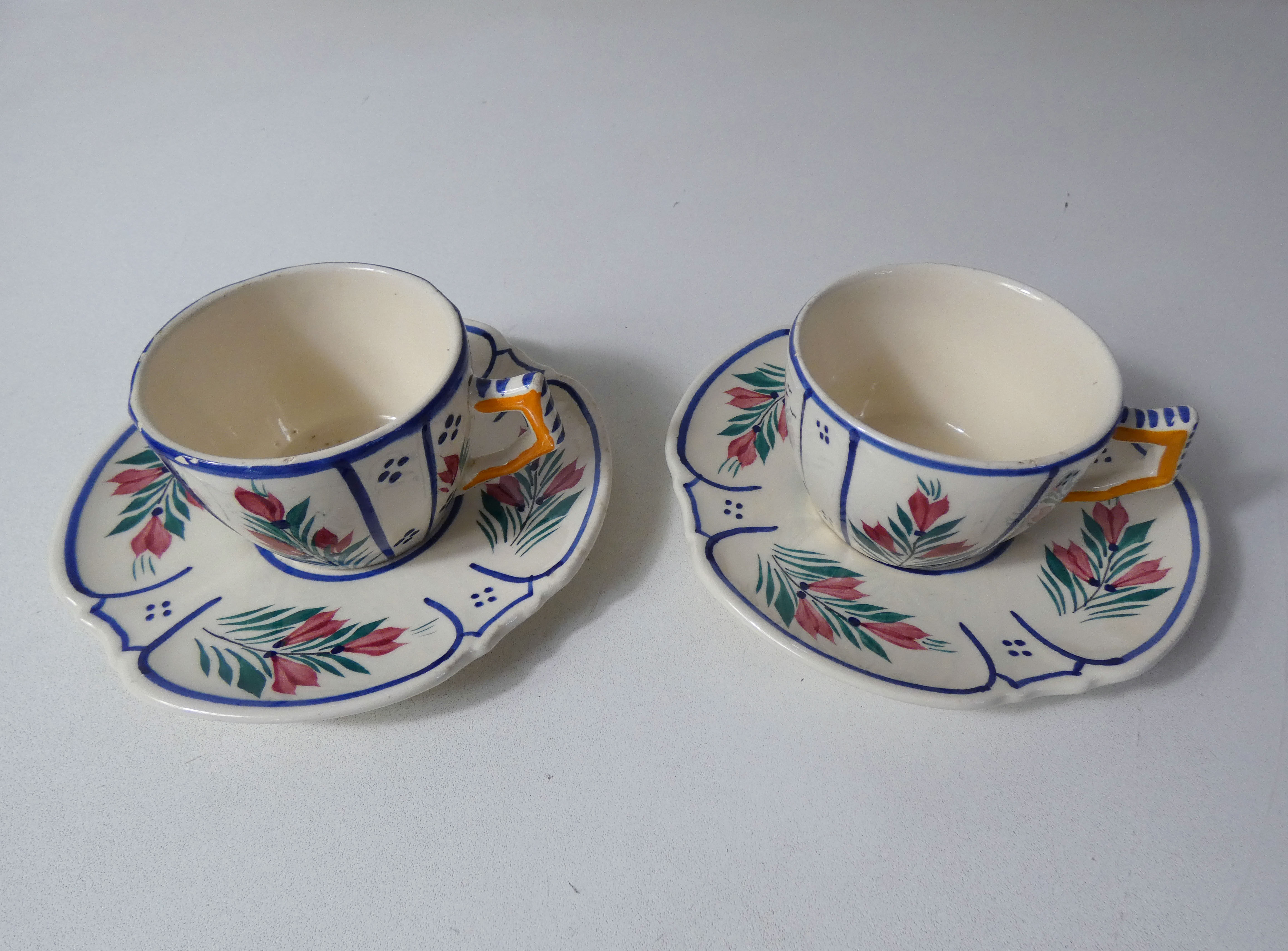 HB Quimper 2 cups and saucers