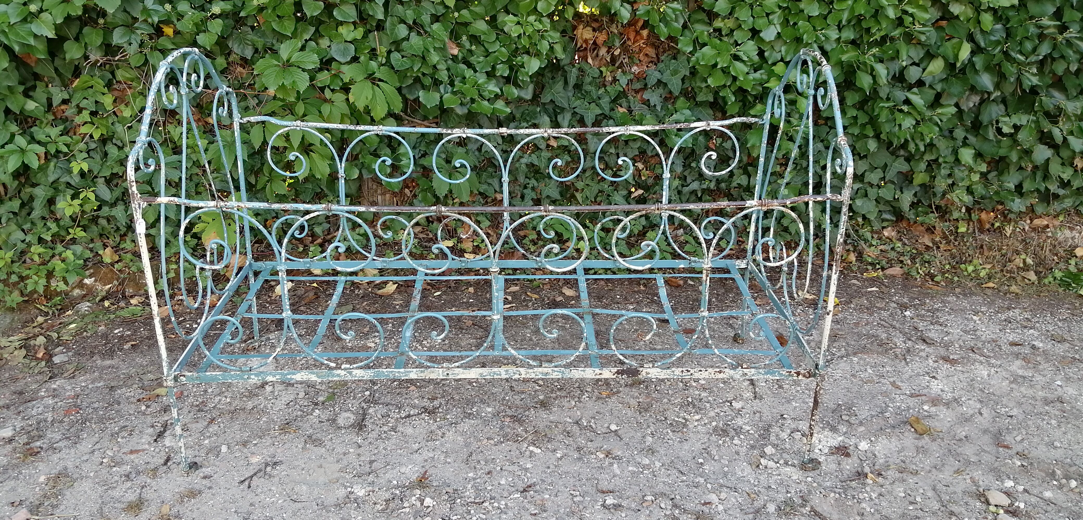 Wrought iron bench