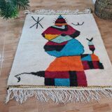 Handmade wool Berber rug 150 x 100 CM