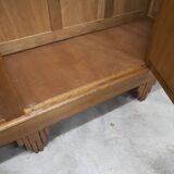 Art Deco carved oak wardrobe - Flemish workshop circa 1930