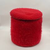 Pelfran vintage red toupee pouf
