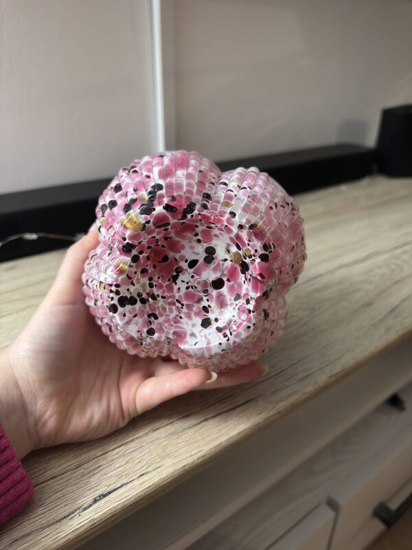 Vase soliflore en verre soufflé rose