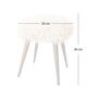 Mid-Century stool with splayed legs in genuine wool
