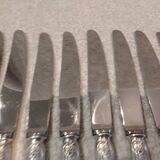 12 silver-plated dessert knives by silversmith Florian Frionnet, 21.2cm
