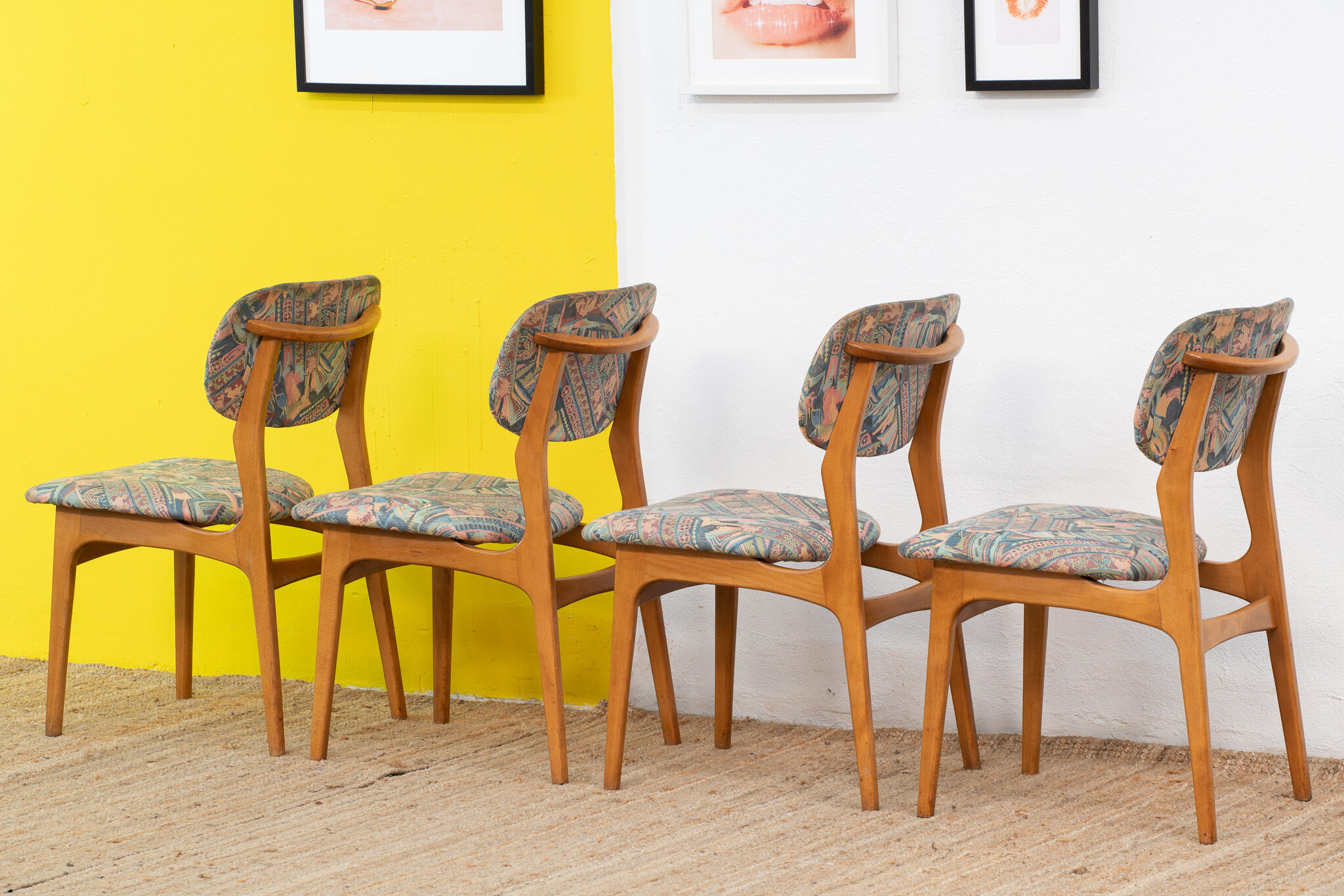 Series of 4 Vintage Scandinavian Chairs – 45 cm