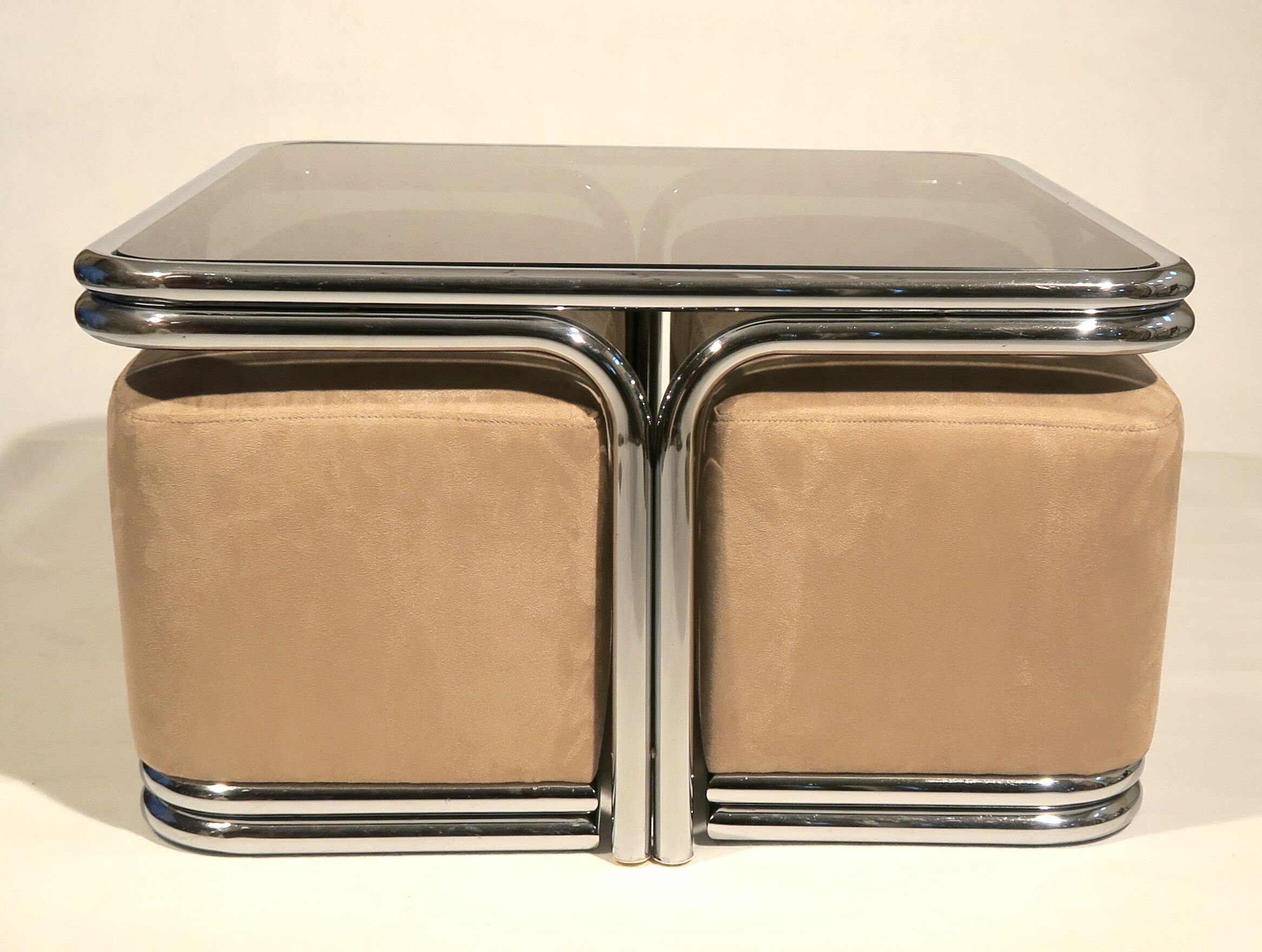 Table and pouffes 1970