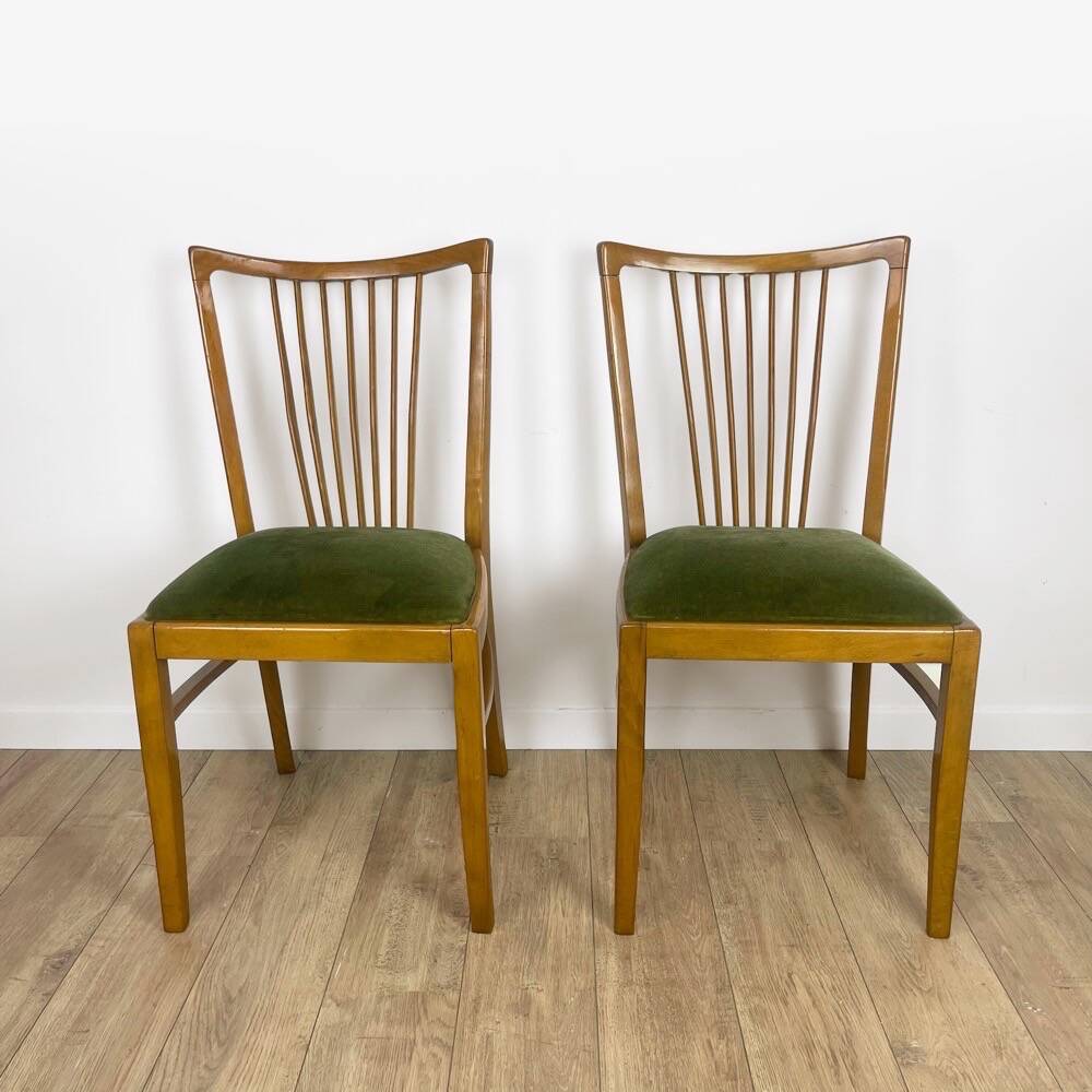 Duo of 50s Scandinavian style bar chairs