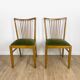 Pair of slatted chairs in 1950s Scandinavian style