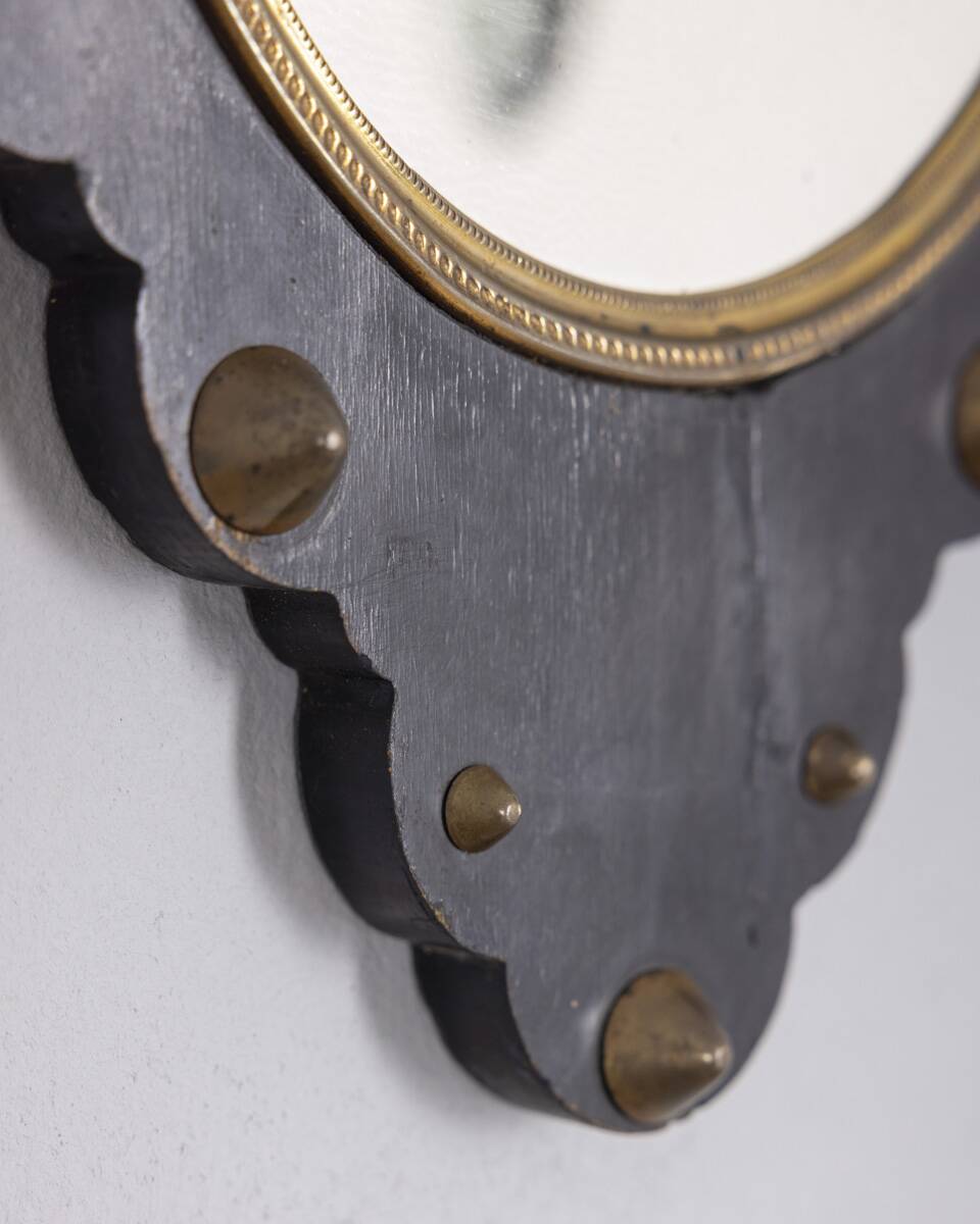 Miroir mural en bois et bronze, Italie