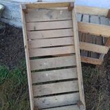 Set of four wooden shelves crate boxes