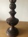 Carved wooden candle holder