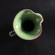 Small brown and celadon pearl pitcher