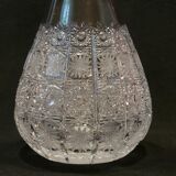 Carafe 1 liter in carved bohemian crystal chiseled