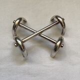 Ercuis - eleven silver metal knife holders with boxes