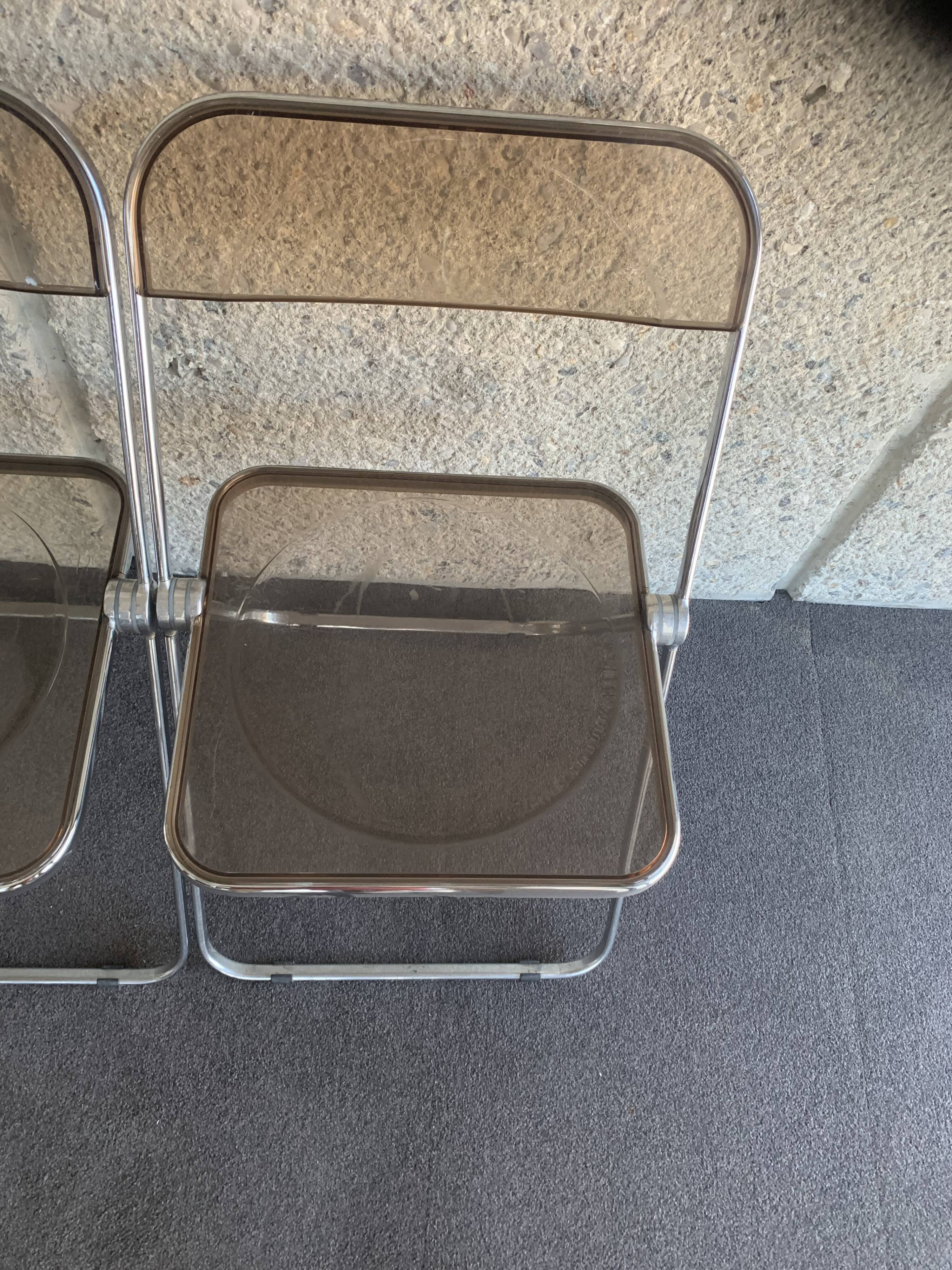 Giancarlo Piretti for Castelli, suite of four folding chairs design