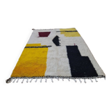 Handmade wool Berber rug 250x150 cm