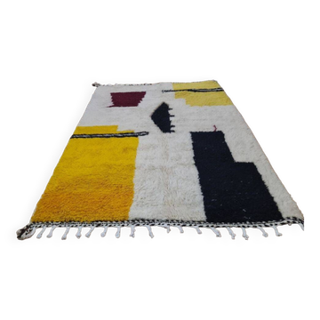 Handmade wool Berber rug 250x150 cm